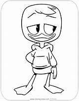 Coloring Pages Ducktales Louie Disneyclips sketch template
