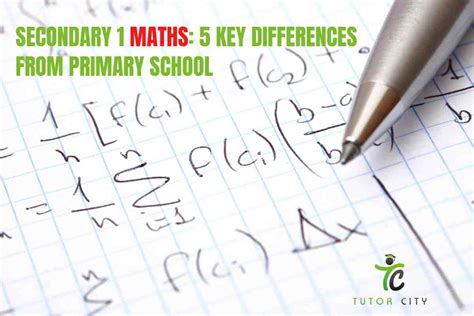 secondary  maths  key differences  primary school