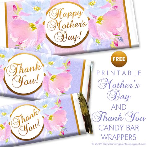 mothers day    chocolate bar wrappers party planning