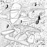 Trek Enterprise Voyager sketch template