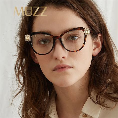 Muzz Ladies Sexy Cat Eye Glasses Frames For Women Optical Eyeglasses