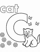 Coloring Cat Pages Color Drawing Letter Printable Alphabet Kids Kc Undercover Nyan Print Animals Crafts Online Categories sketch template