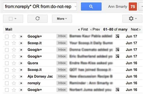 gmail search  clean   email archive search