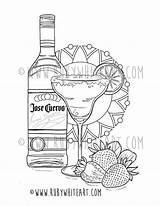 Tequila Margarita sketch template