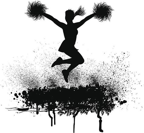 background of the cheerleader black and white illustrations royalty