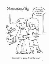 Generosity Coloring Giving Sheet Activities Sheets Heart Craft Cooperative Games Lesson Supportingthecoreactivities sketch template