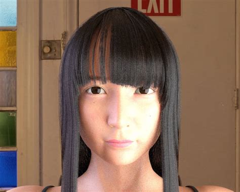 realistic japanese girl 3d model free vr ar low poly 3d model