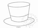 Hat Template Magician Coloring sketch template