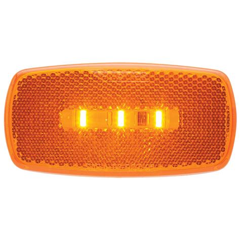 oval led clearancemarker light replaceable lens fleet count amber optronics international