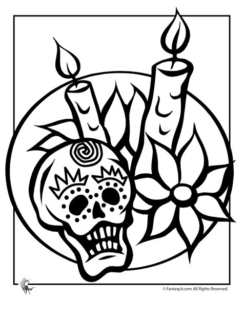 day   dead coloring page skull coloring pages halloween coloring