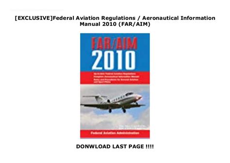 exclusivefederal aviation regulations aeronautical information ma