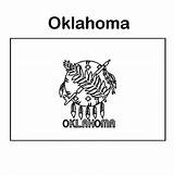 Flag Oklahoma State Coloring Size sketch template