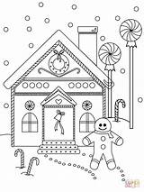 Gingerbread Coloring House Pages Man Printable Near Drawing Christmas 3d Template Colouring Houses Supercoloring Sheet Kids Paper Dot Winter Adult sketch template