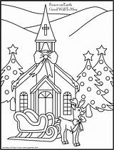 Coloring Christmas Pages Printable Kids Christian Card Religious Color Church Cards Print Nativity Getcolorings Disney Characters Popular Crafts Getdrawings sketch template
