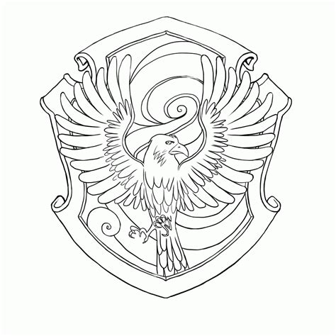 harry potter coloring pages hogwarts crest coloring home