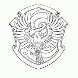 Potter Harry Hogwarts Ravenclaw Coloring Crest Pages Drawing House Slytherin Logo Houses Draw Template Sketch Printable Color Book Drawings Para sketch template