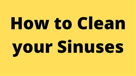 clean  sinuses  important youtube