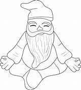 Meditating Gnomes sketch template