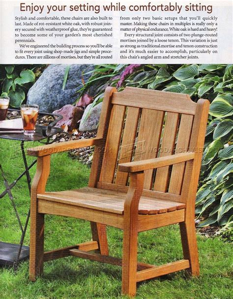 garden chair plans woodarchivist