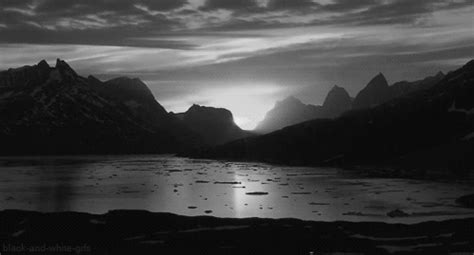 black and white sunset find and share on giphy