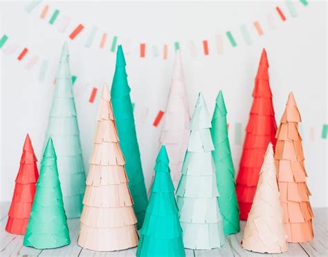 printable paper cone christmas decorations