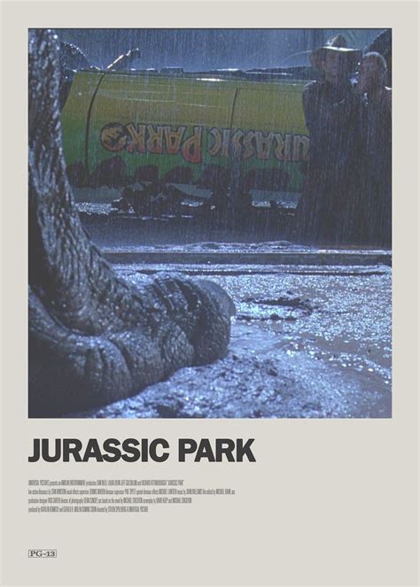 Jurassic Park 1993 Film Poster Design Minimal Movie Posters