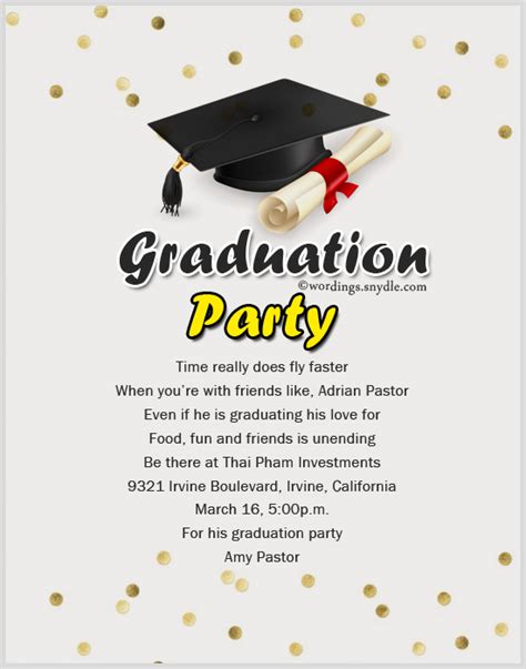 graduation party invitation letter sample onvacationswallcom