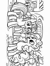 Ponyville Coloring Pages Printable Bright Colors Favorite Color Choose Kids sketch template