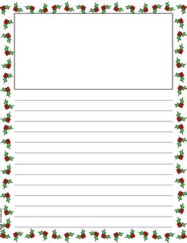 christmas holiday themed writing papers   magee tpt