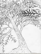 Willow Coloring Tree Pages Easy Weeping Template Getcolorings Printable sketch template