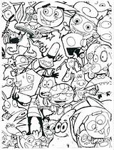 Nickelodeon Coloring Pages Cartoon Network Christmas Characters College Collage Students Getcolorings Color Printable Nick sketch template