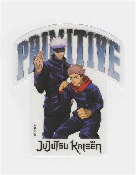 primitive  jujutsu kaisen duo sticker white combo tillys