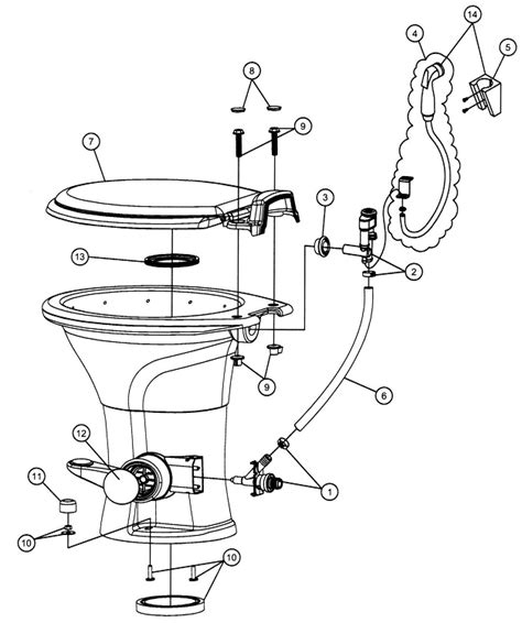 famous dometic model  toilet parts references