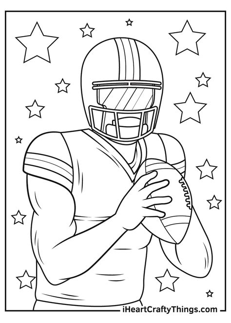 nfl coloring page updated  coloring home