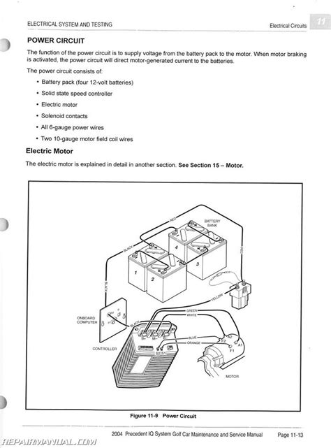 wiring carryall vi powerdrive electric vehicle club car parts club car wiring diagram gas