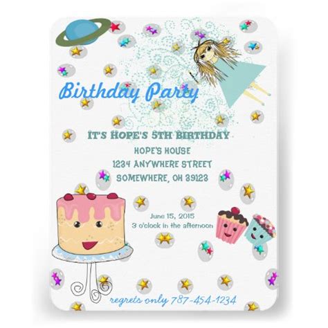 anime magical days invitation birthday party    invitation