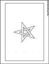 Flag Morocco Coloring Pages Fun Printable Kids sketch template