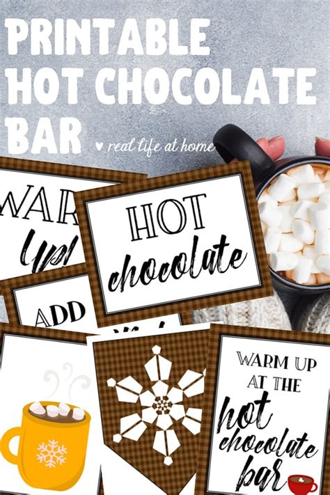 hot chocolate bar printables  atonce