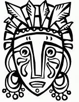 Mask African Coloring Pages рисунки источник Azcoloring sketch template