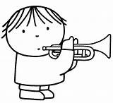 Muziek Trompet Trumpet Bruna Musical Juf Tekeningen Boekomslagontwerp Muziekinstrumenten Joyce Kiezen Castillo Uitprinten Downloaden Muzikant sketch template