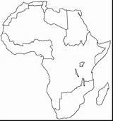 Africa Drawing Map Coloring Getdrawings sketch template