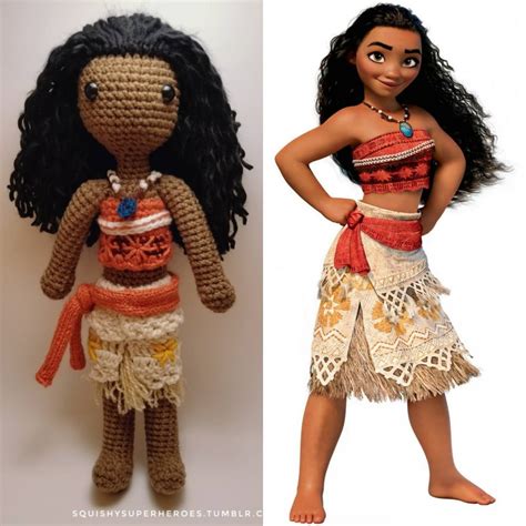 Just Finished My Crocheted Doll Of Moana Super Happy With How She