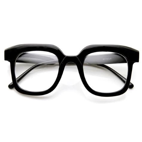 retro fashion bold thick geek square horn rimmed glasses black