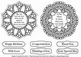 Doily Cards Colouring Set sketch template