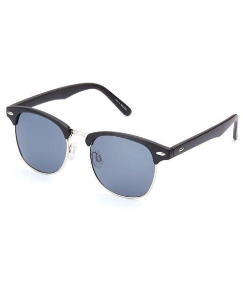 mens sunglasses squaresemi rimless clubmaster sunglasses microfiber matt black