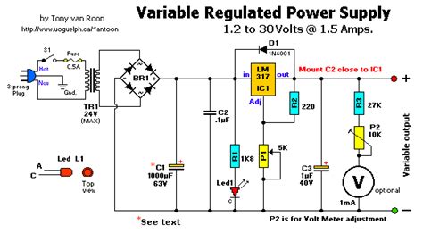 variable power supply regulated