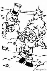 Kleurplaat Kerst Kleurplaten Kerstman Colorat Craciun Snowman Mannen Fargelegge Sneeuwpop Nieve Muneco P33 Julenissen Planse Pupazzi Kerstmis Tegneark Julenisser Desene sketch template