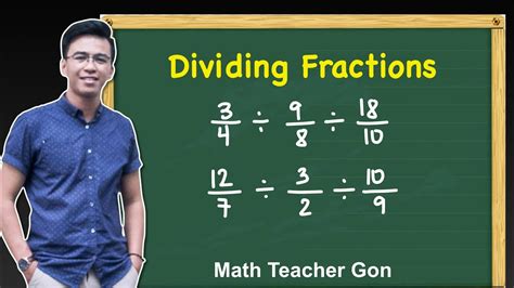 dividing fractions part    divide  fractions youtube
