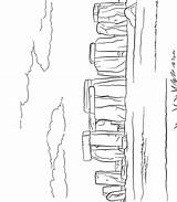 Stonehenge Printable Categories Coloring sketch template