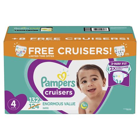 pampers cruisers active fit taped diapers size  bonus pack  ct walmartcom